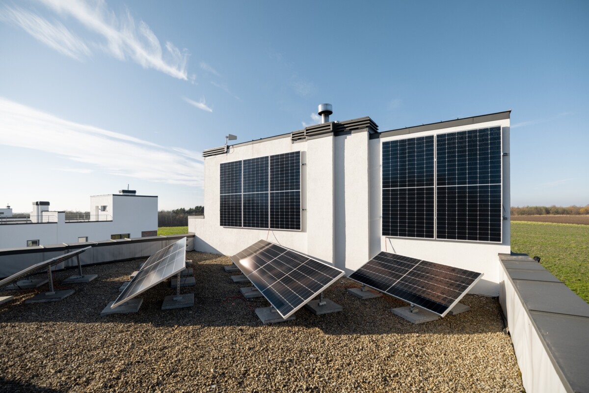 Flat roof solar racking