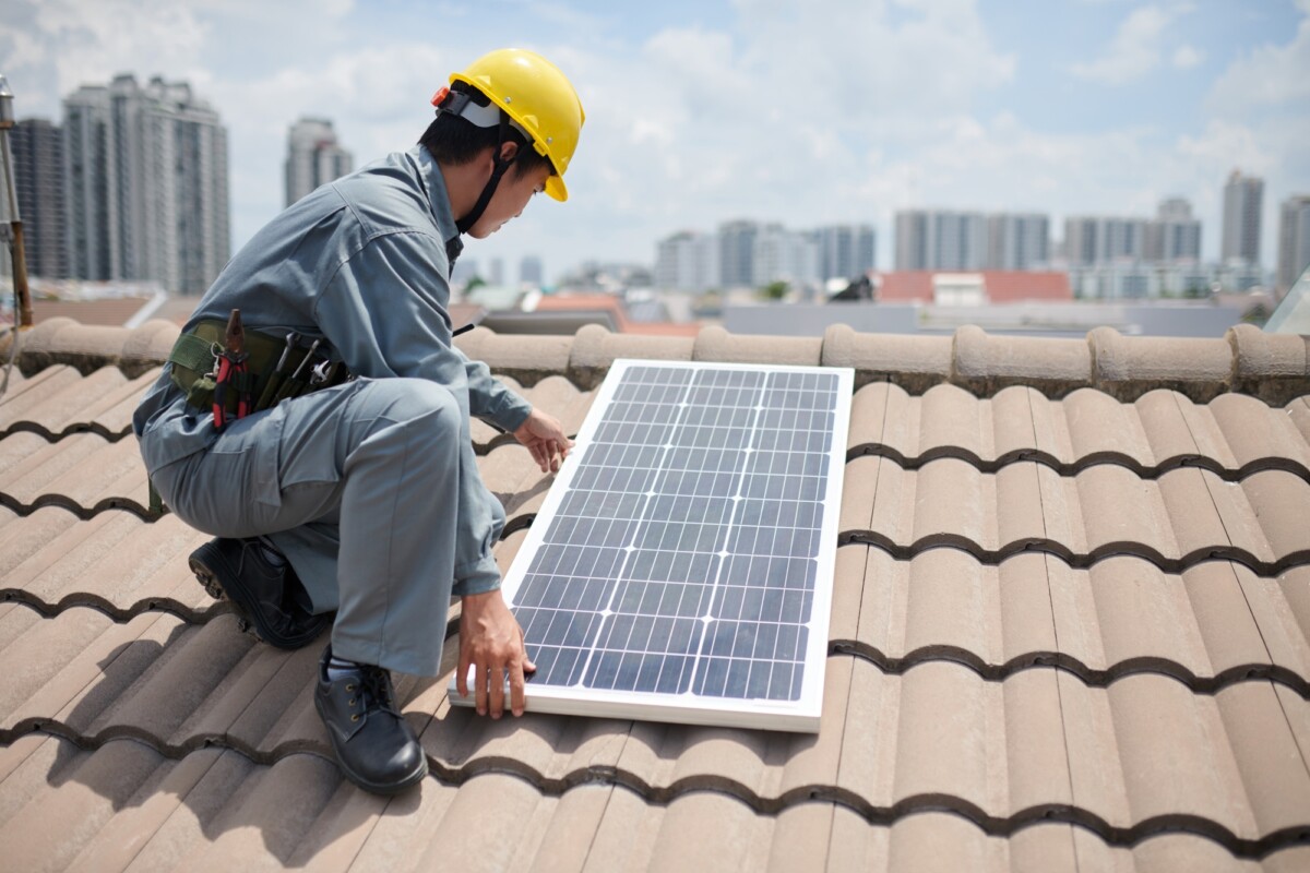 Flat roof solar racking